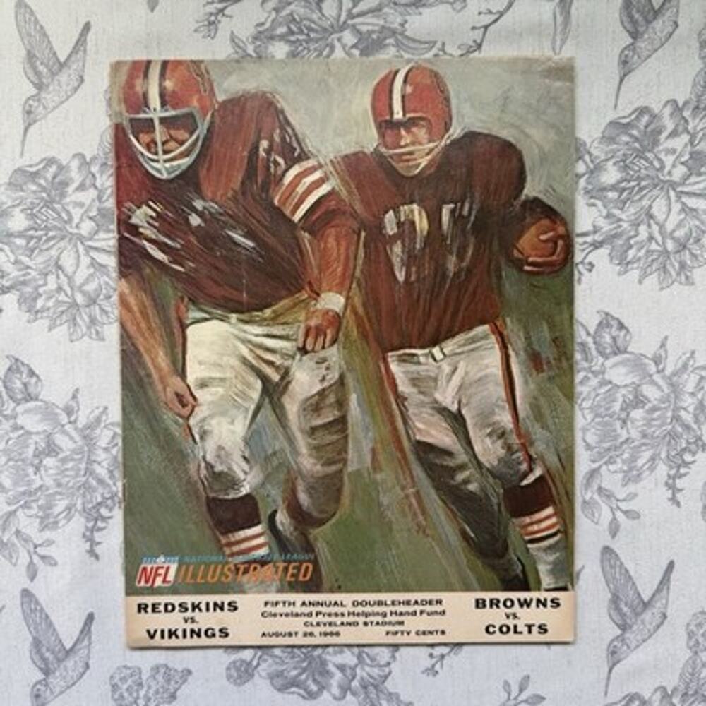 Vtg 1966 NFL Illustrated Baltimore Colts Cleveland Browns Redskins Program